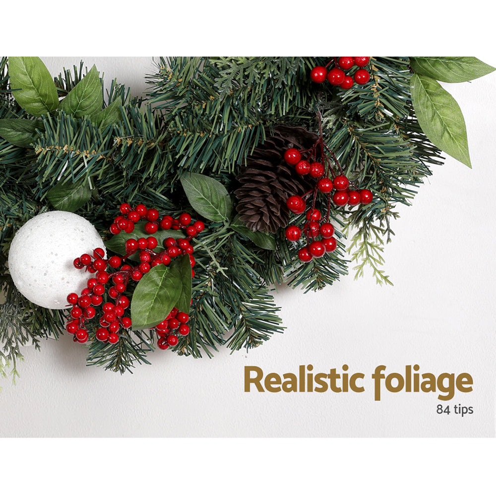 Jingle Jollys 60cm Christmas Wreath with Ornaments