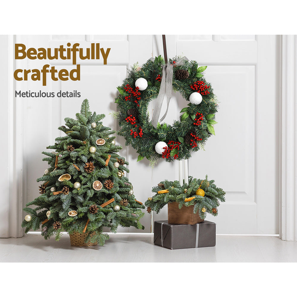 Jingle Jollys 60cm Christmas Wreath with Ornaments