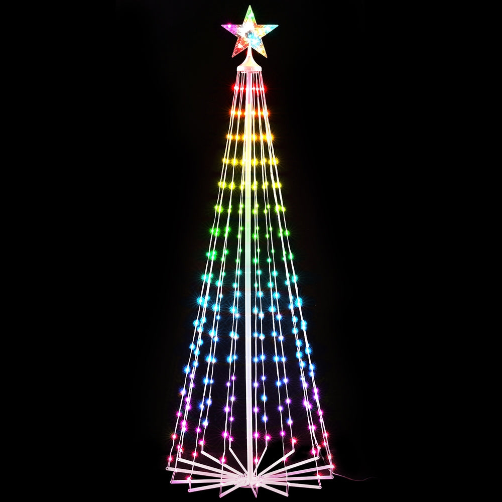 265 RGB LED Lights Christmas Tree, Height 7ft - Jingle Jollys