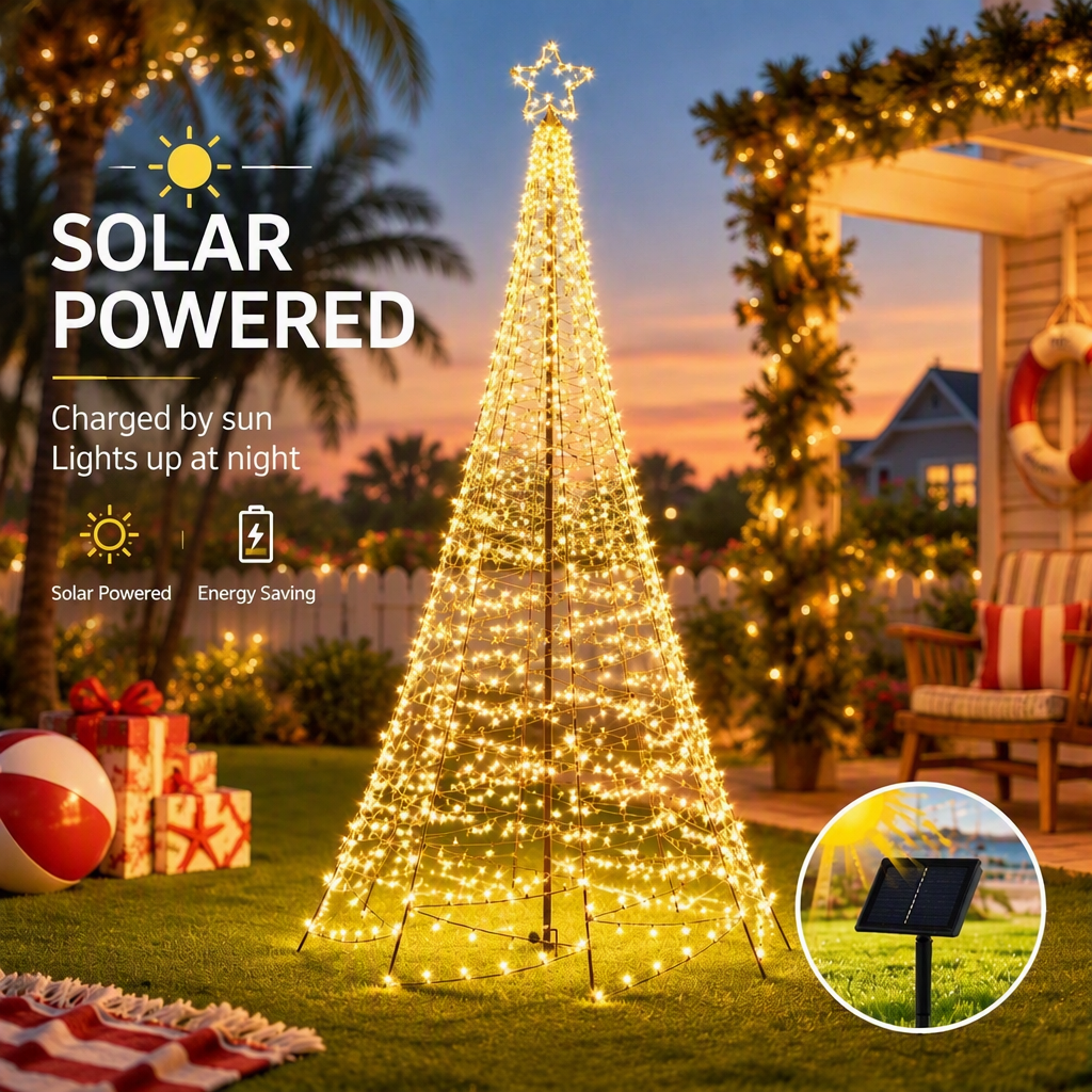 Jingle Jollys Solar Christmas Tree 3.6m 800 LED