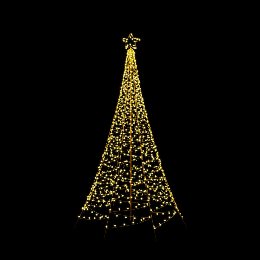 Jingle Jollys 2.1m Solar LED Christmas Tree 320 Lights Outdoor/Indoor