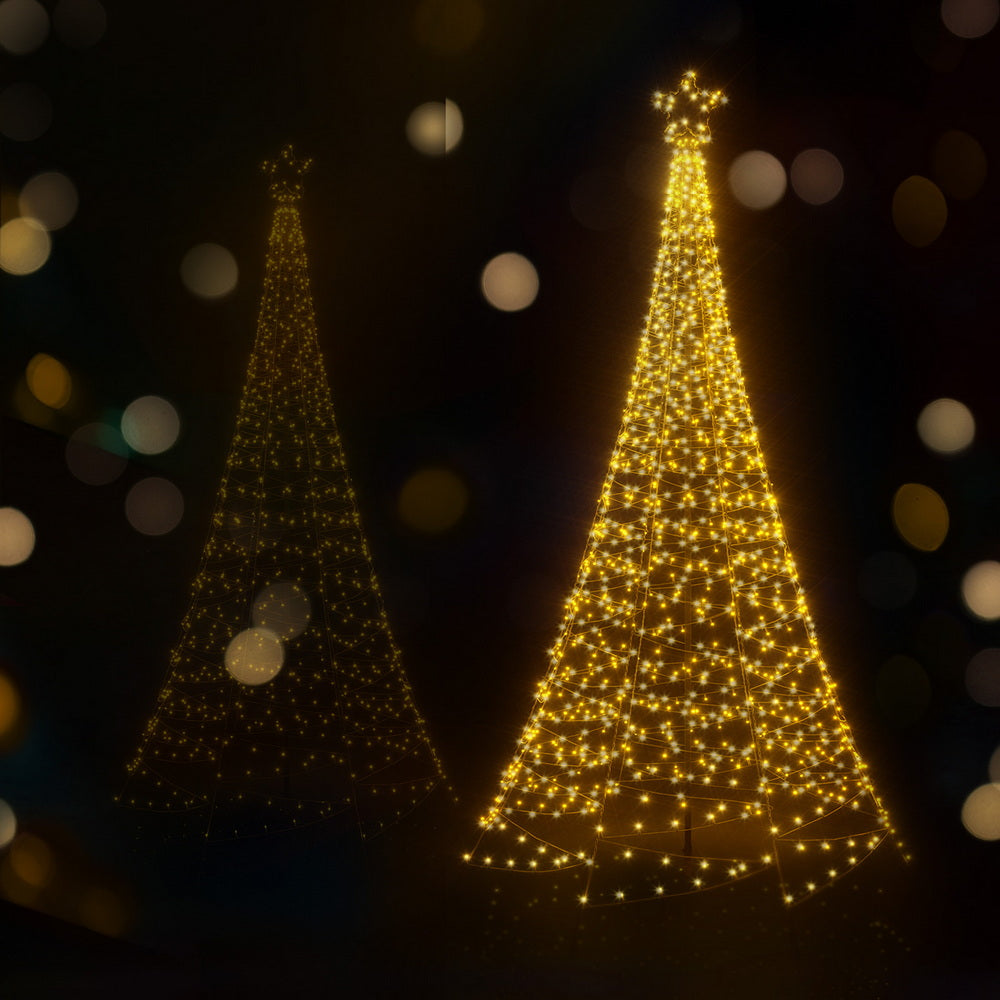 Jingle Jollys 2.1m Solar LED Christmas Tree 320 Lights Outdoor/Indoor