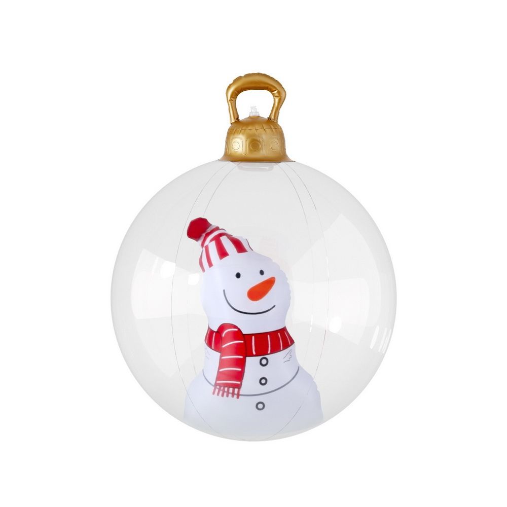 Jingle Jollys Christmas Inflatable Snowman Ball 60cm Giant Bauble