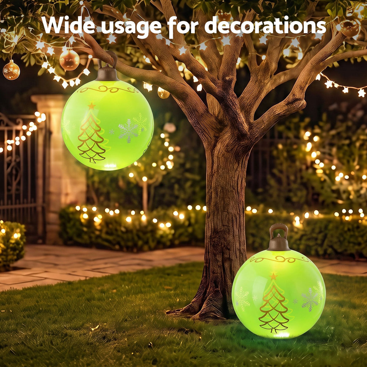 Jingle Jollys Christmas Inflatable Ball 60cm LED Light Decoration