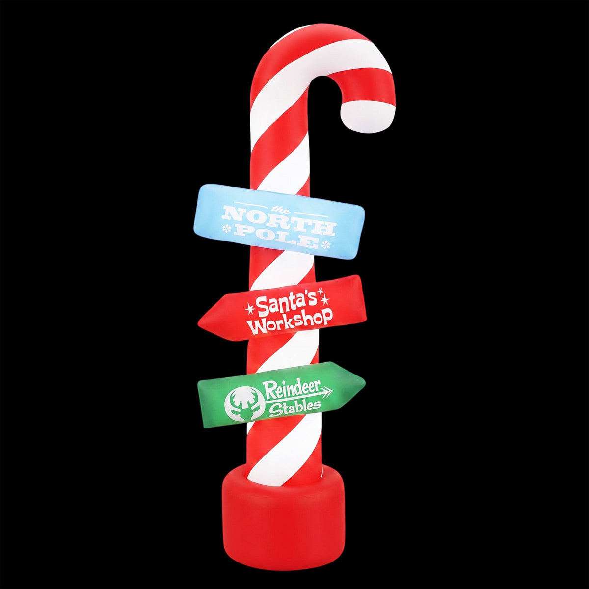 Jingle Jollys Christmas Inflatable Candy Pole 2.4M Illuminated