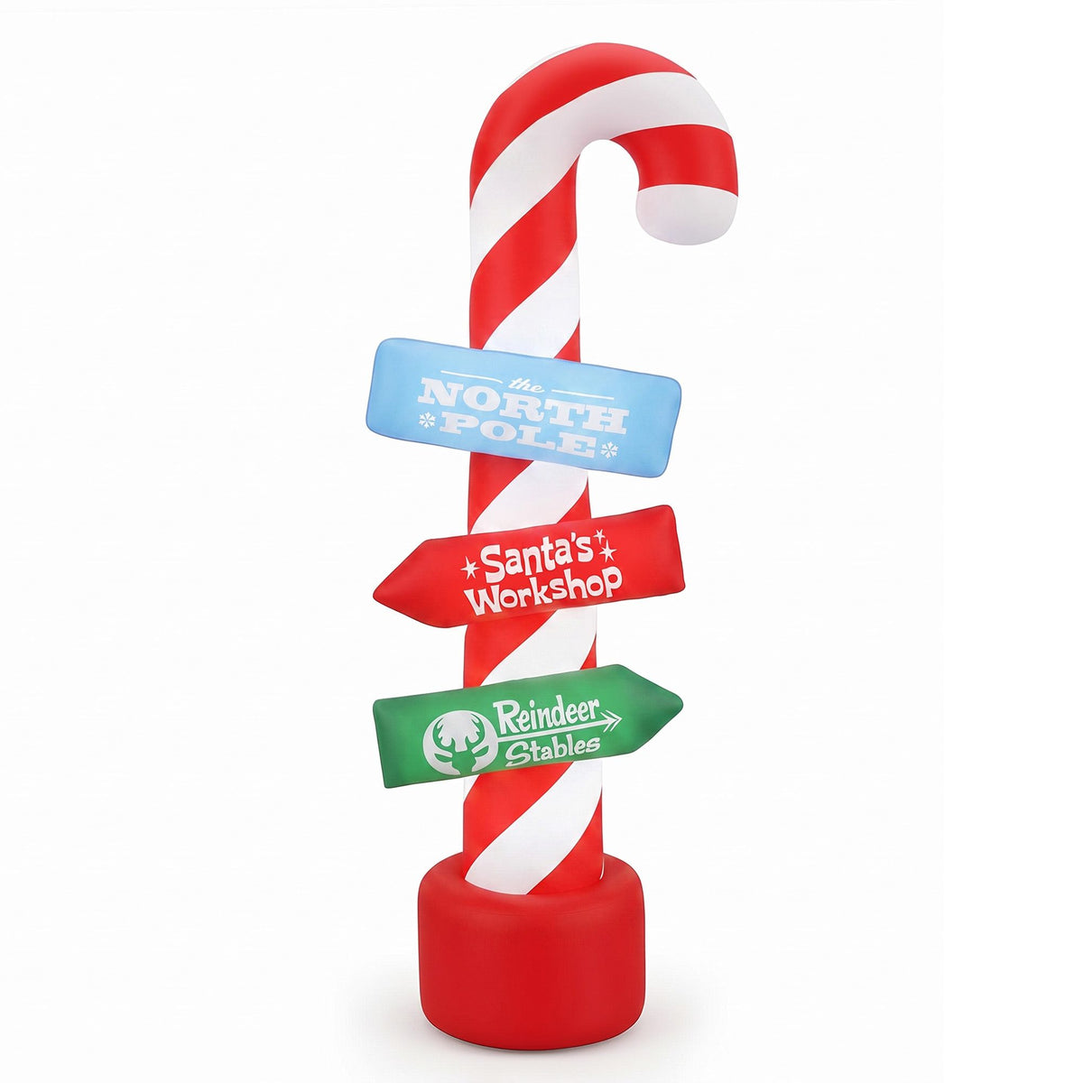 Jingle Jollys Christmas Inflatable Candy Pole 2.4M Illuminated