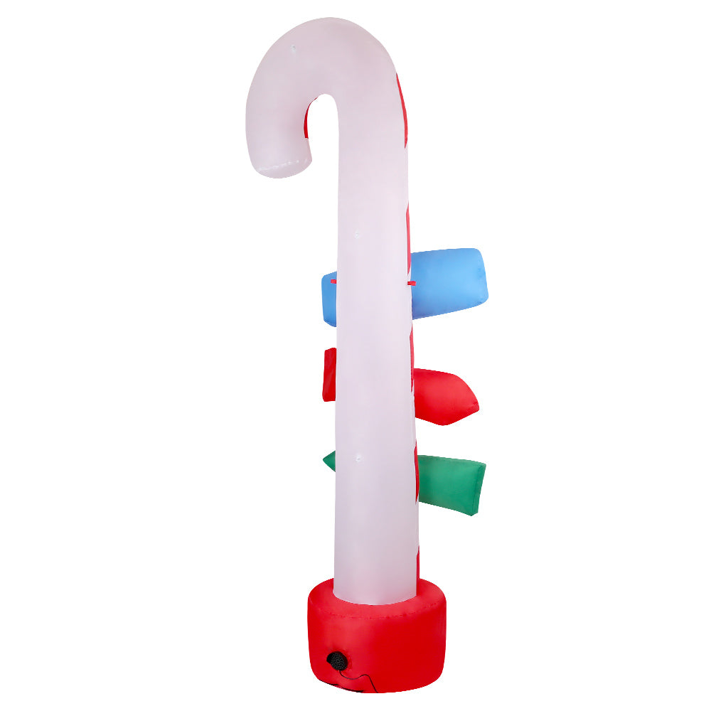 Jingle Jollys 2.4M Christmas Inflatable Candy Pole Illuminated Decoration