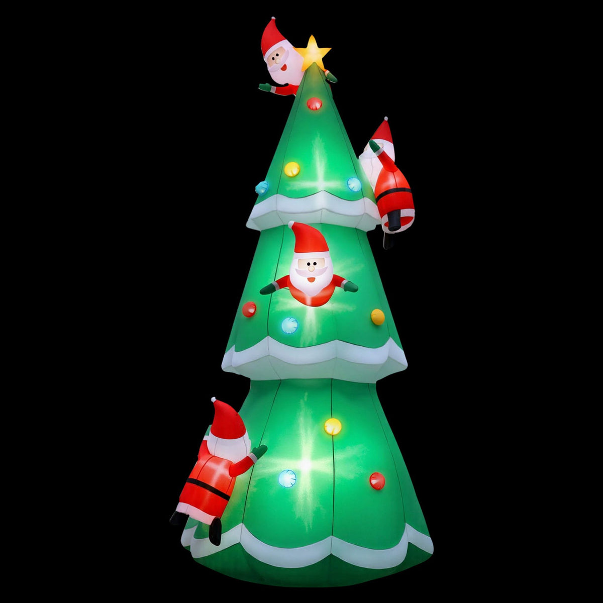 Jingle Jollys 5M Inflatable Santa Tree Illuminated Christmas Decoration