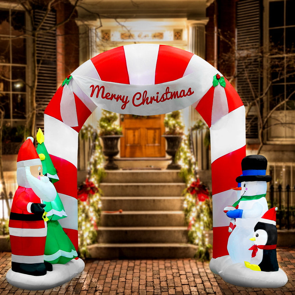 Jingle Jollys 3M Inflatable Santa Archway Illuminated Christmas Decoration