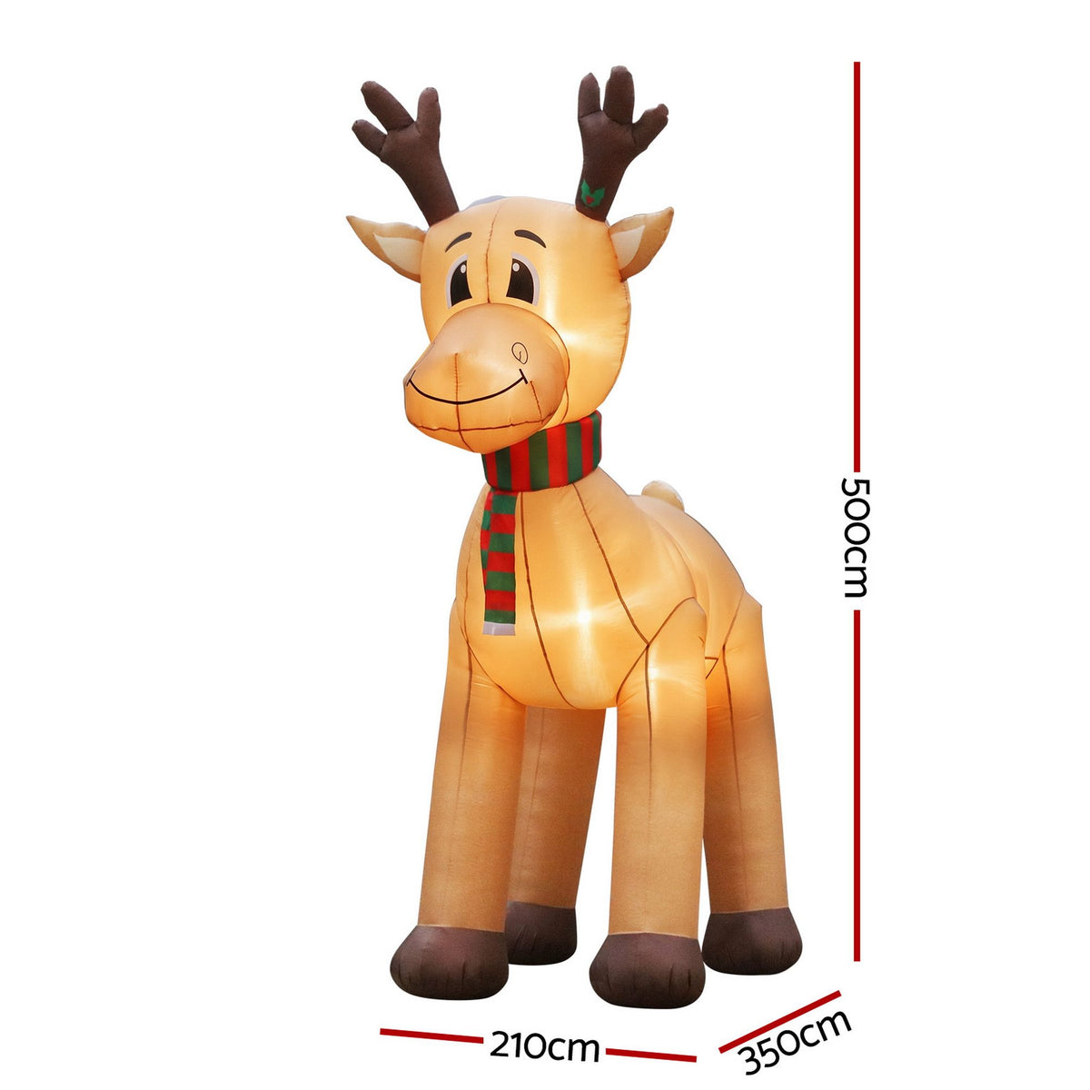 Jingle Jollys 5M Christmas Inflatable Reindeer Illuminated Decoration