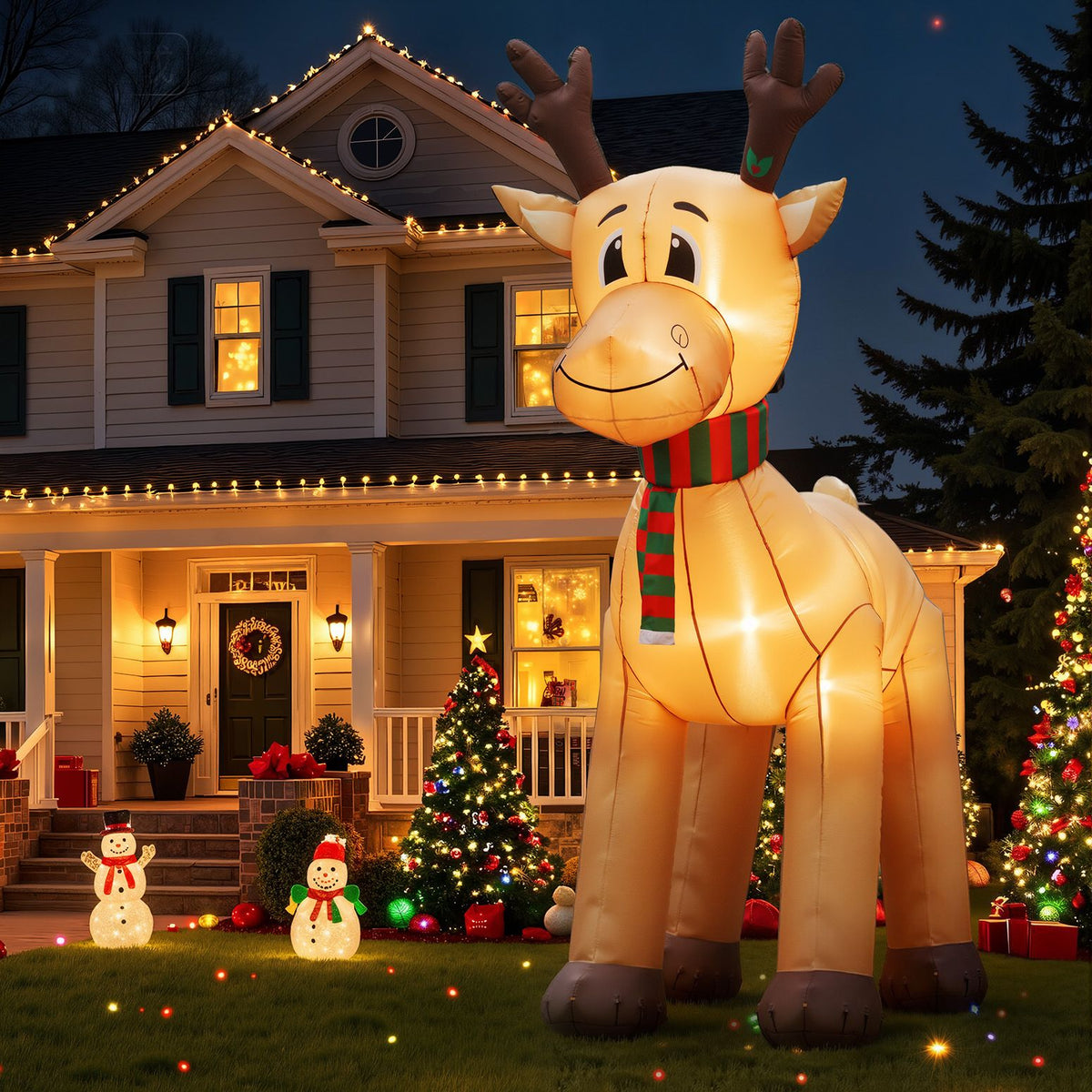 Jingle Jollys 5M Christmas Inflatable Reindeer Illuminated Decoration