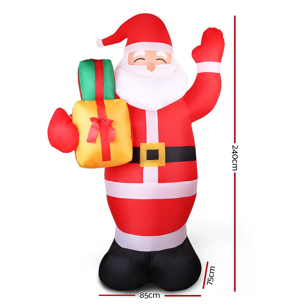 Jingle Jollys 2.4M Inflatable Santa Illuminated Christmas Decoration