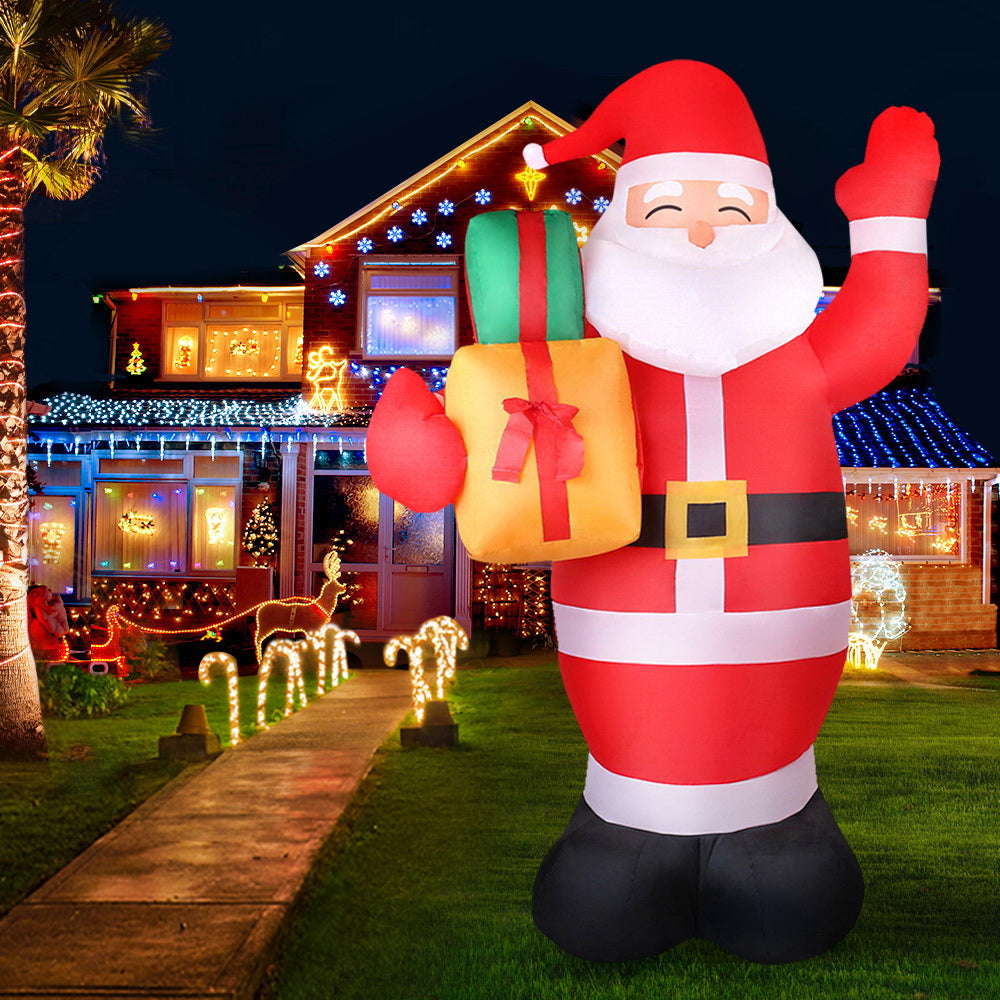 Jingle Jollys 2.4M Inflatable Santa Illuminated Christmas Decoration