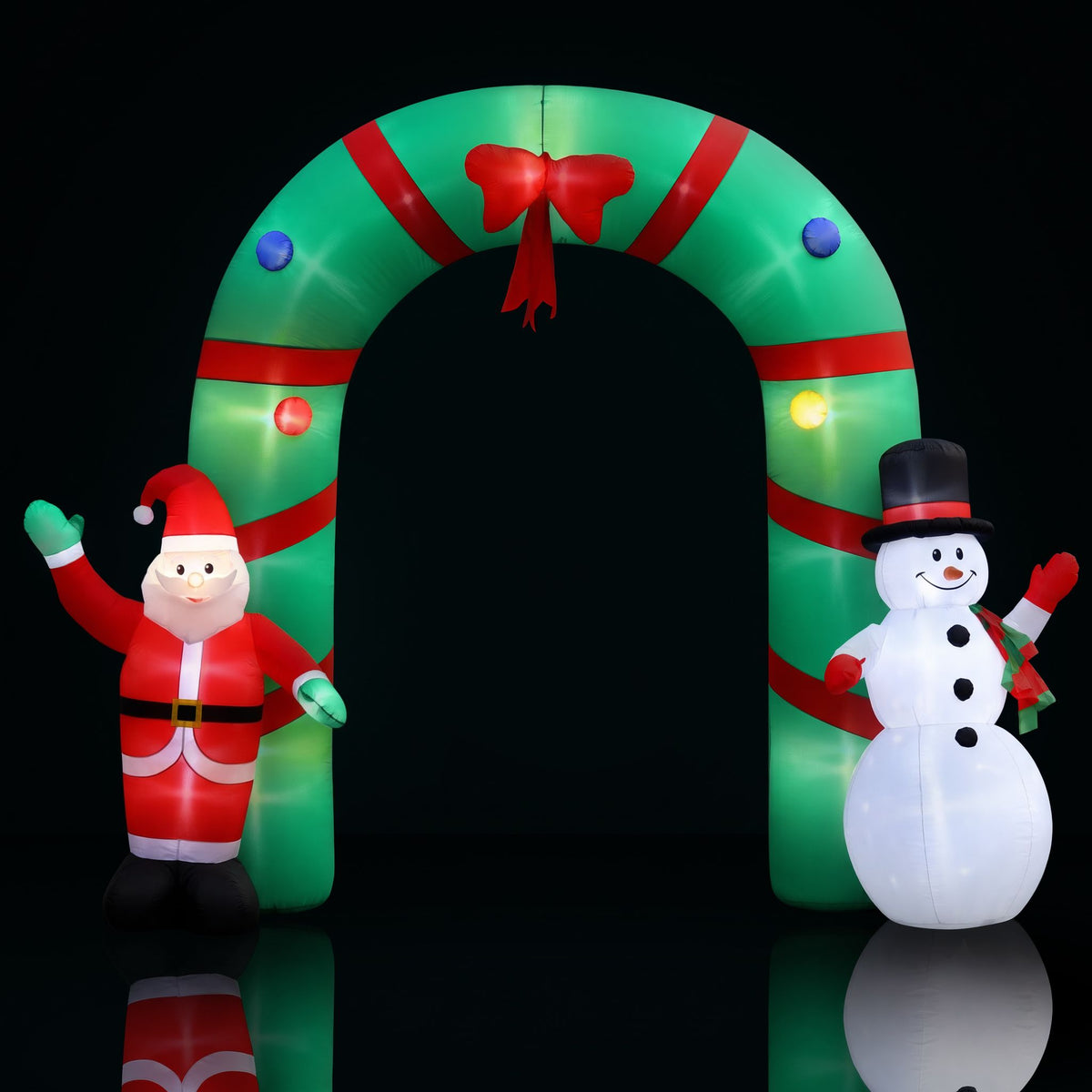Jingle Jollys Christmas Inflatable Archway 2.8M Illuminated