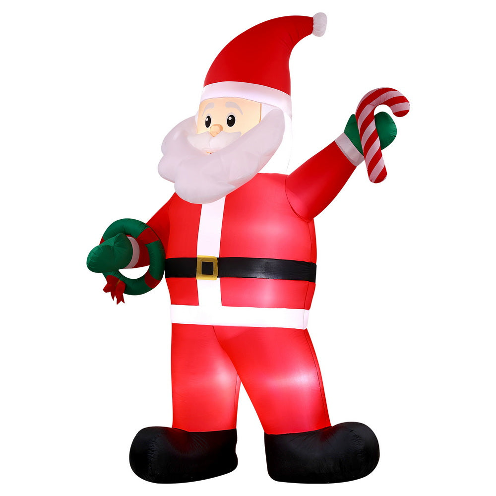 Jingle Jollys 3.8m Giant Santa Christmas Inflatable LED Outdoor Decoration