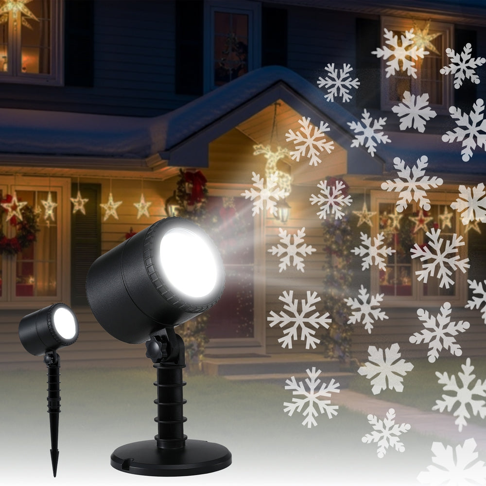 Jingle Jollys Snowflake Laser Light Projector Indoor Outdoor
