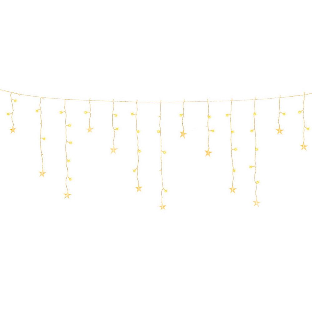 Jingle Jollys 6M Icicle Christmas Lights 160 LED Warm White