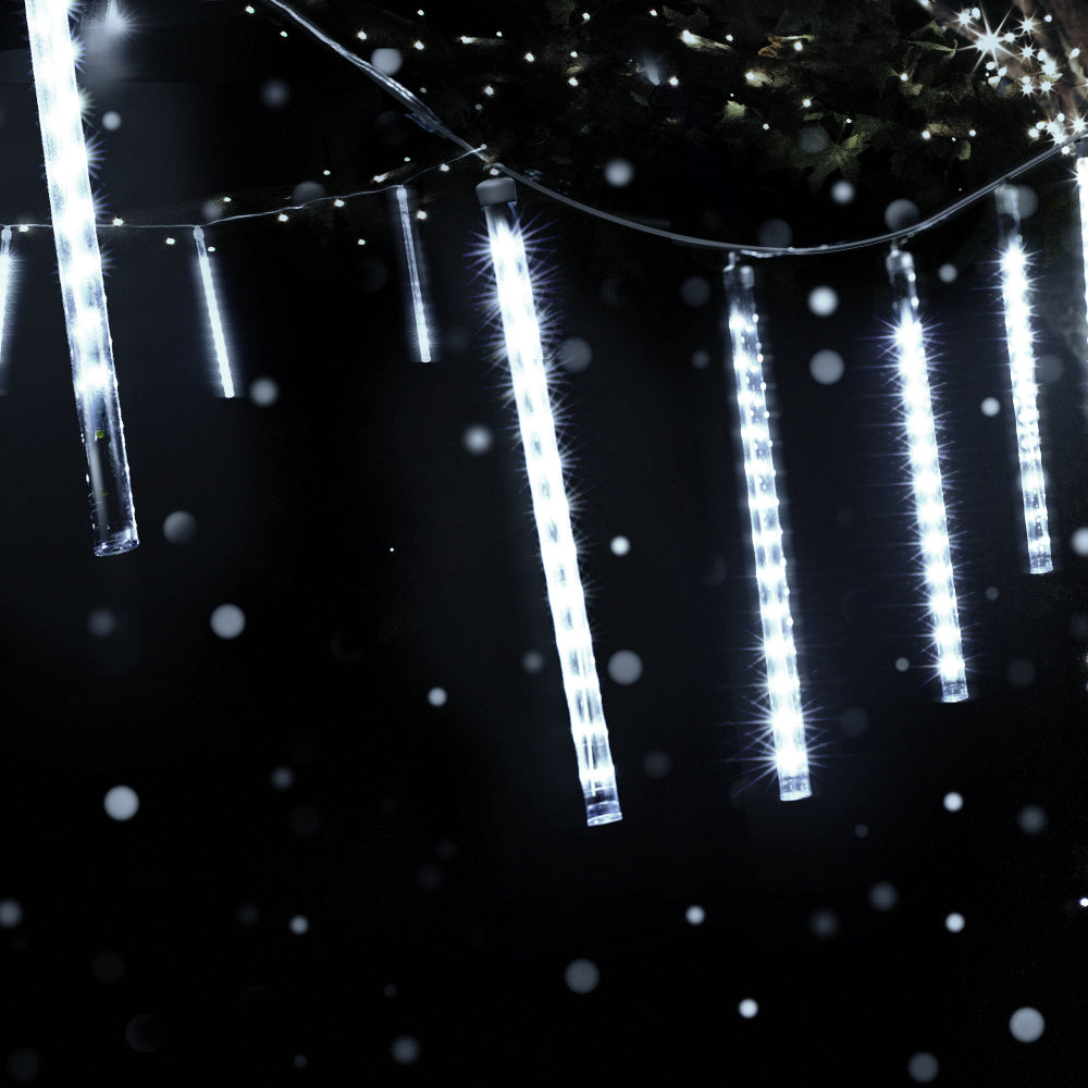 Jingle Jollys 12M Icicle Lights 960 LED Cold White