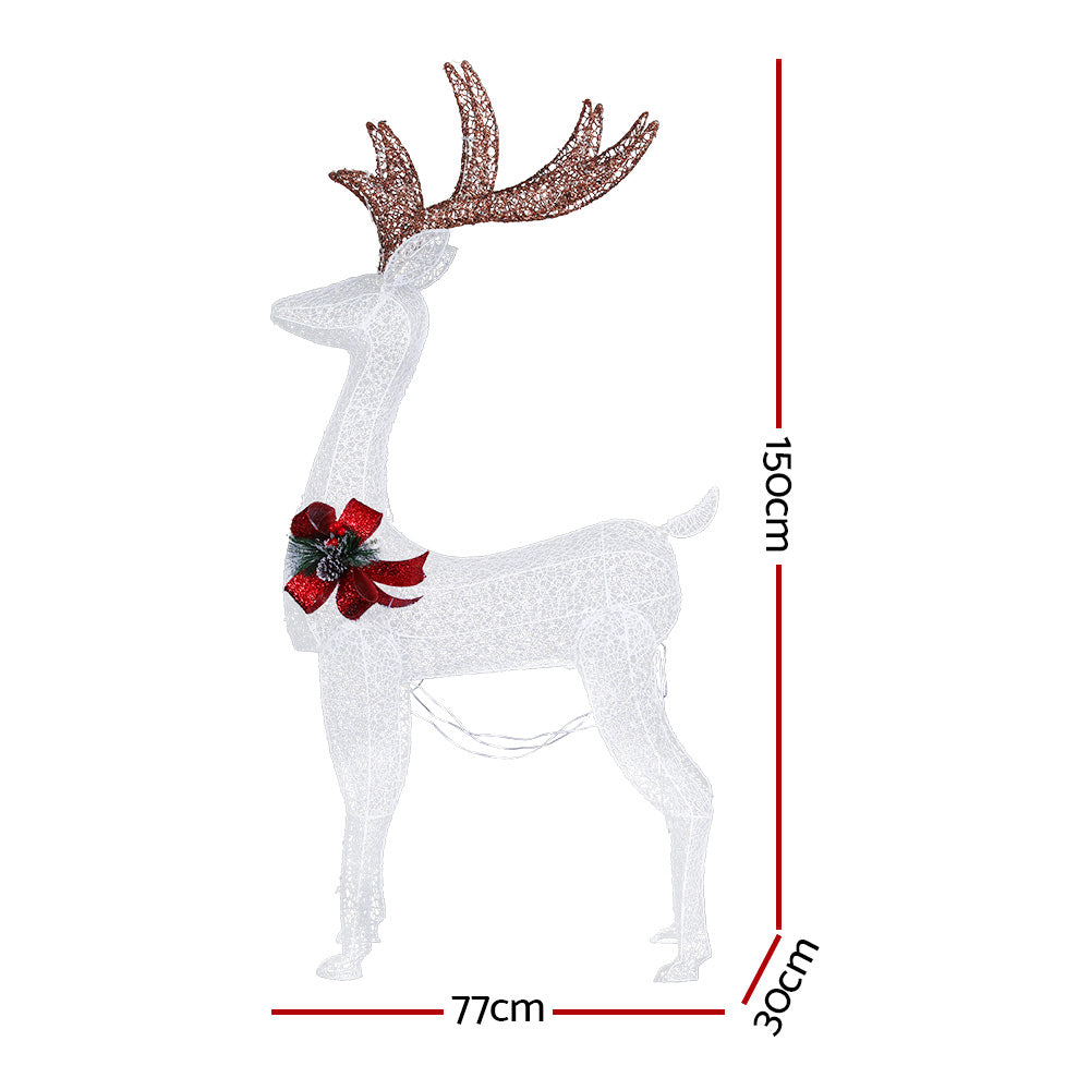 Jingle Jollys 1.5M Reindeer Christmas Lights 100 LED Decorations