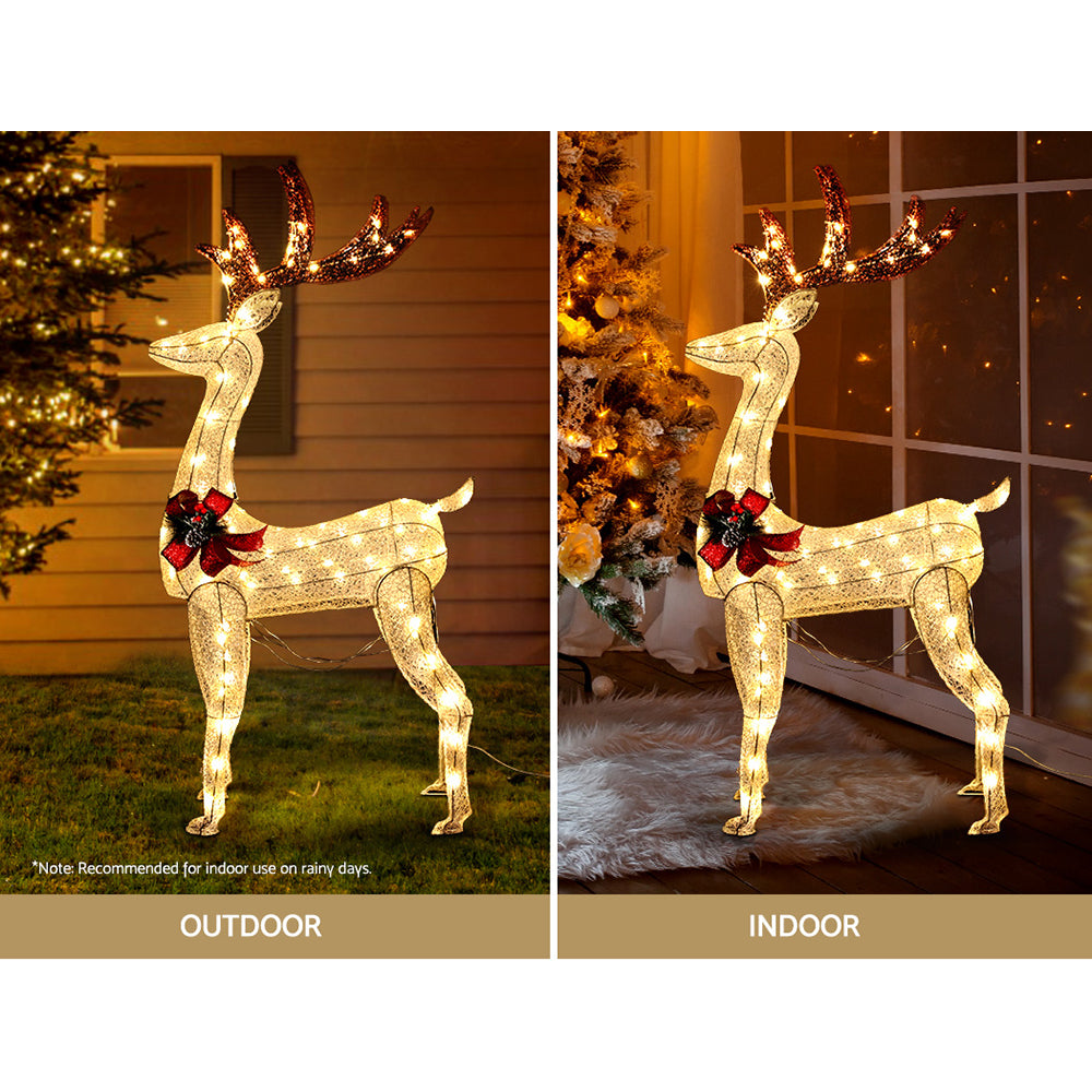 Jingle Jollys 1.5M Reindeer Christmas Lights 100 LED Decorations