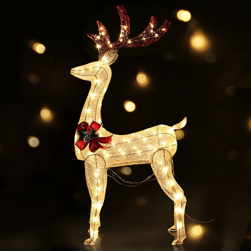 Jingle Jollys 1.5M Reindeer Christmas Lights 100 LED Decorations