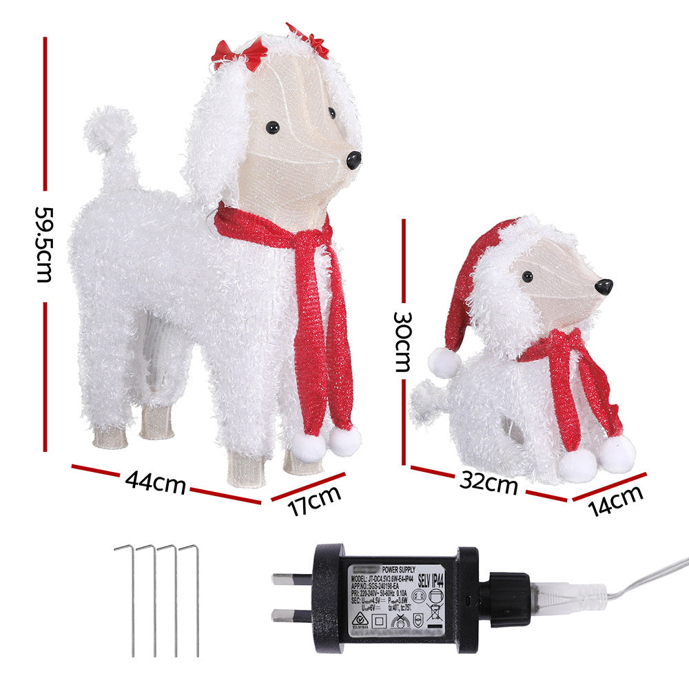 Jingle Jollys 60 LED Fairy Light Dog Decorations Set
