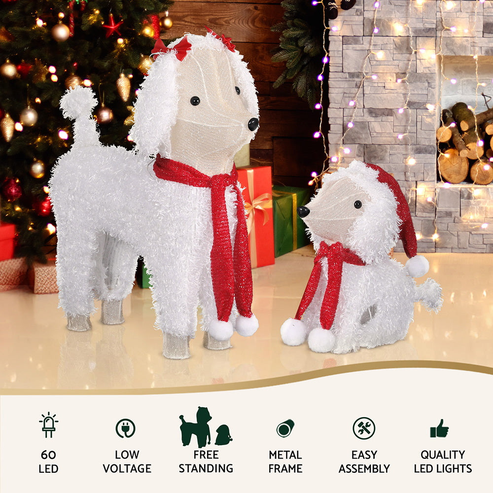 Jingle Jollys 60 LED Fairy Light Dog Decorations Set