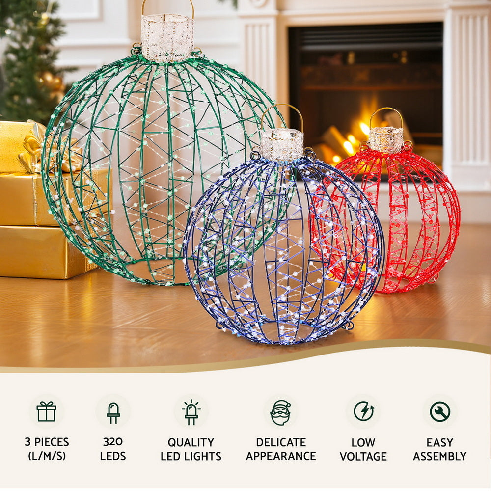 Jingle Jollys 320 LED Fairy Light Ball Decorations Set