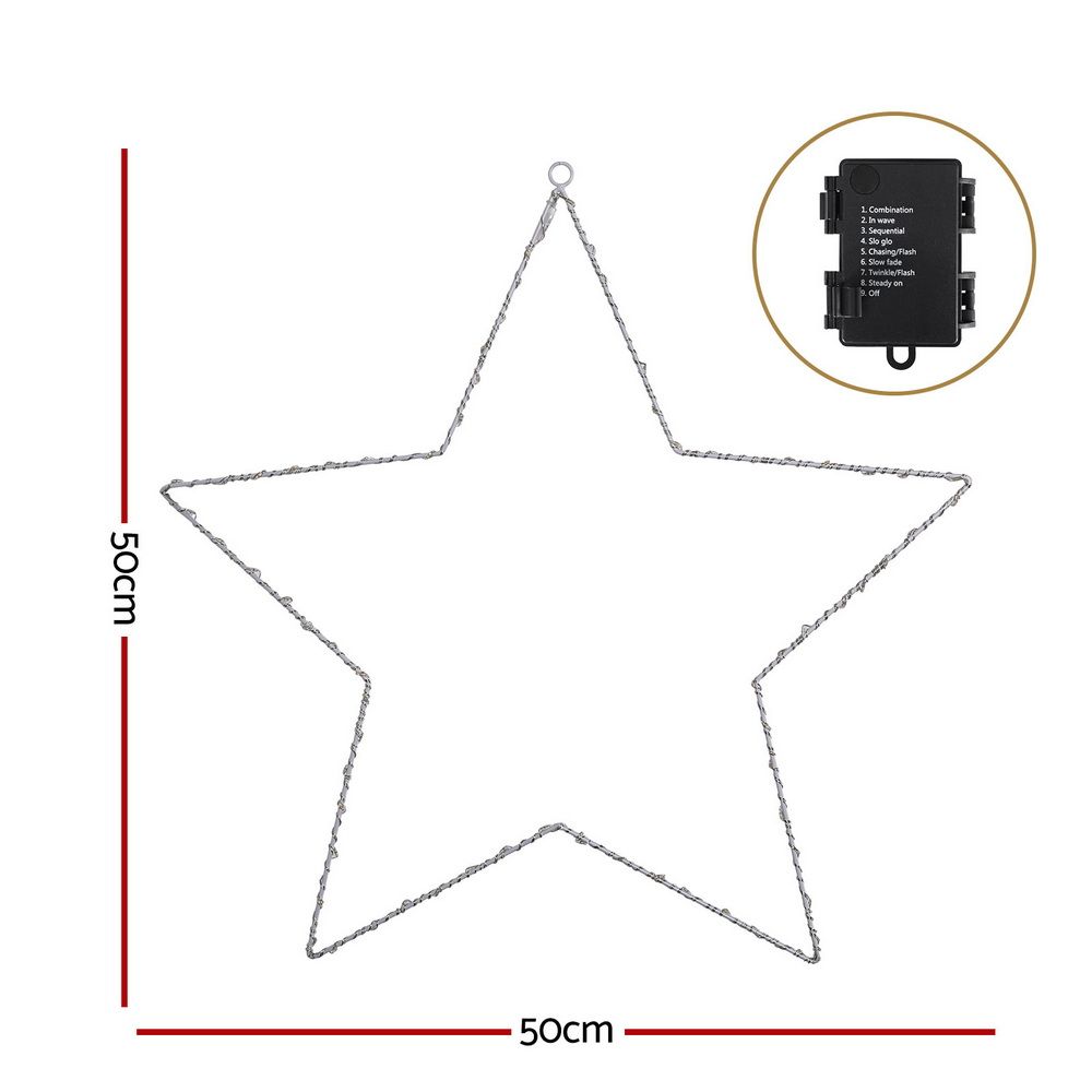 Jingle Jollys 50cm Star Christmas Light with 70 LED