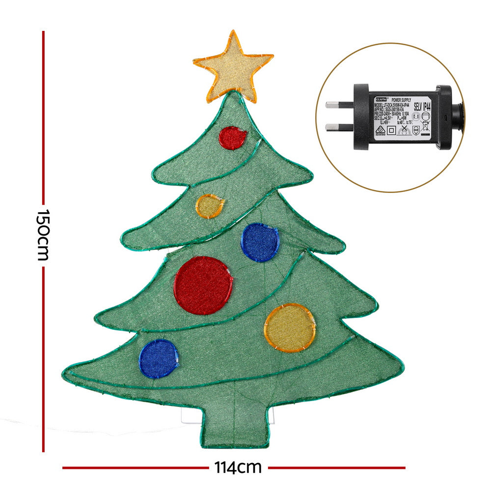 Jingle Jollys 150cm Outdoor Christmas Motif 220 LED Rope Light Multi-Coloured