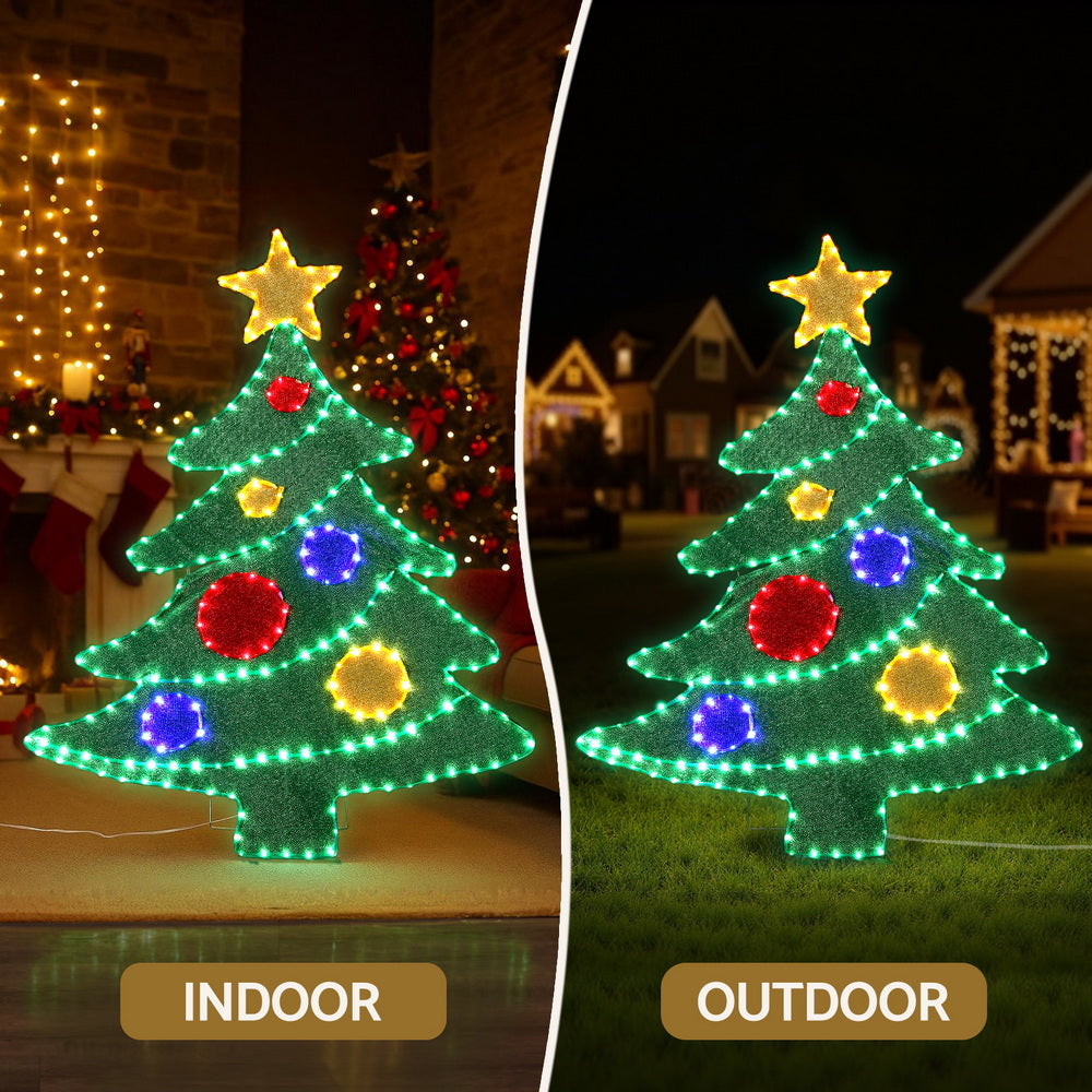 Jingle Jollys 150cm Outdoor Christmas Motif 220 LED Rope Light Multi-Coloured