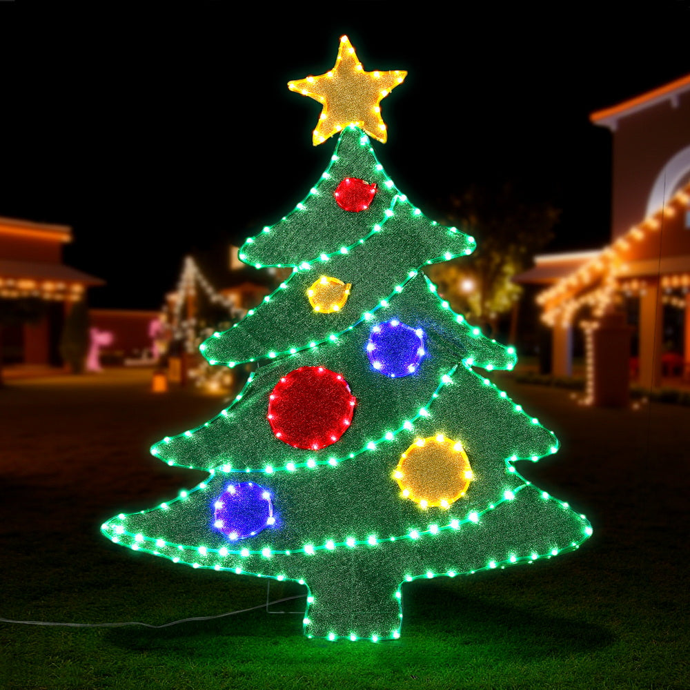 Jingle Jollys 150cm Outdoor Christmas Motif 220 LED Rope Light Multi-Coloured