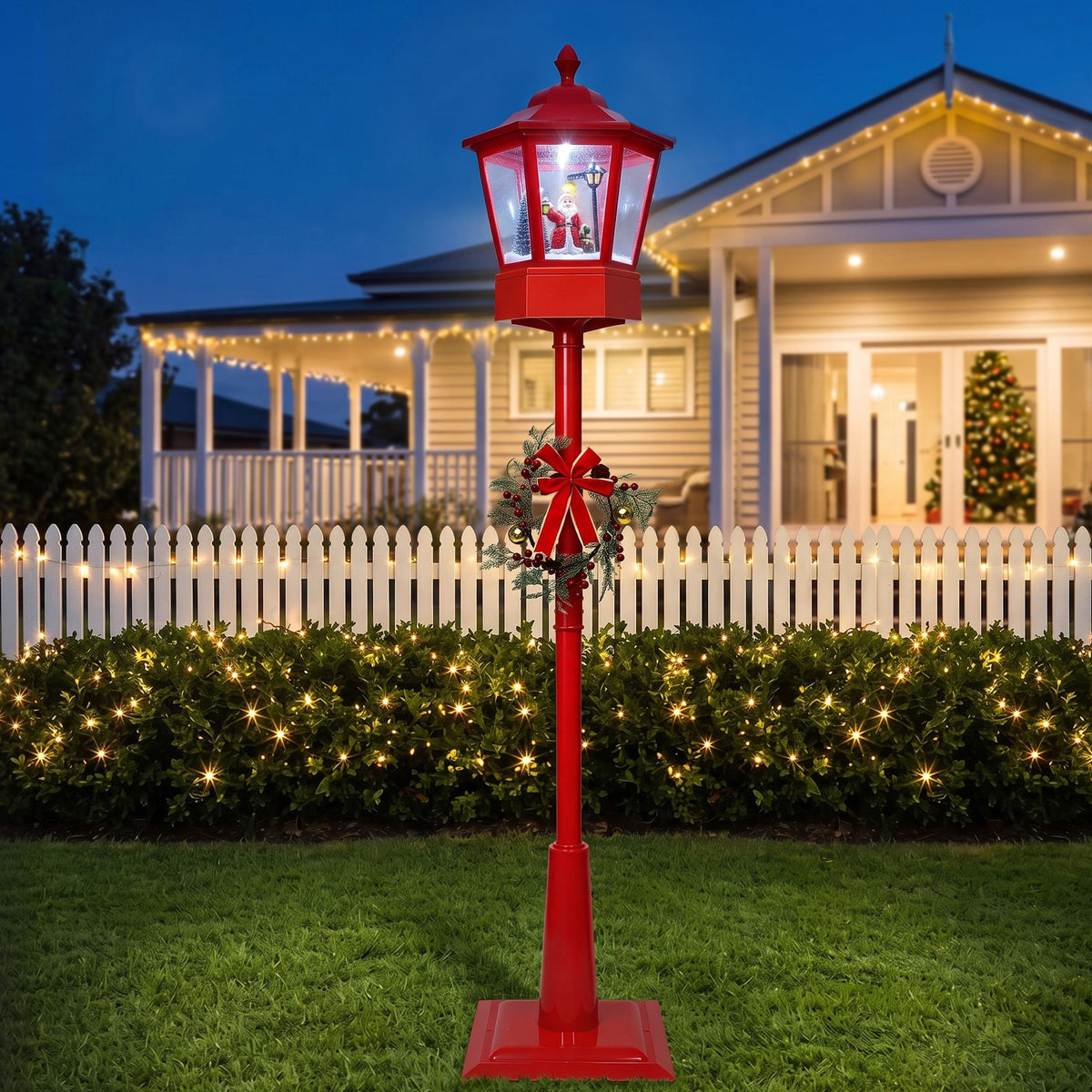 Jingle Jollys 1.8M Christmas Lamp Post LED Outdoor Decoration