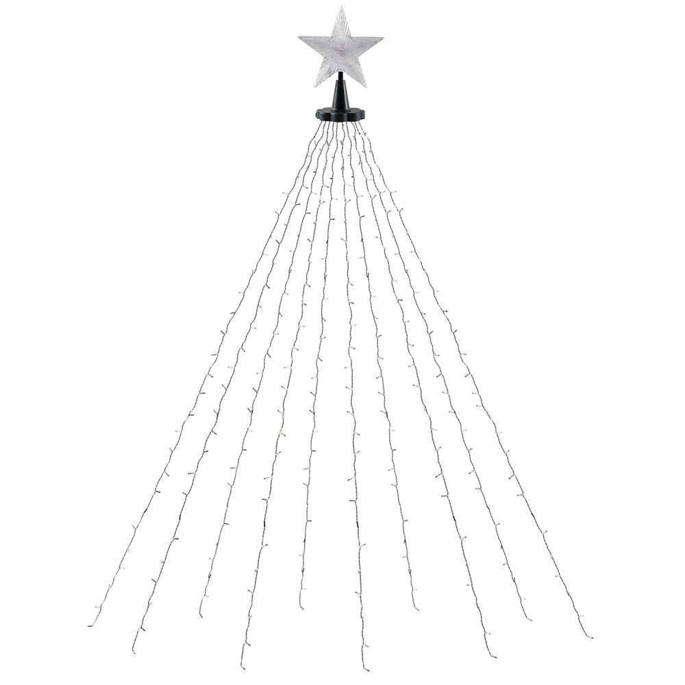 Jingle Jollys 2.5M Waterfall Christmas String Lights 300 LED