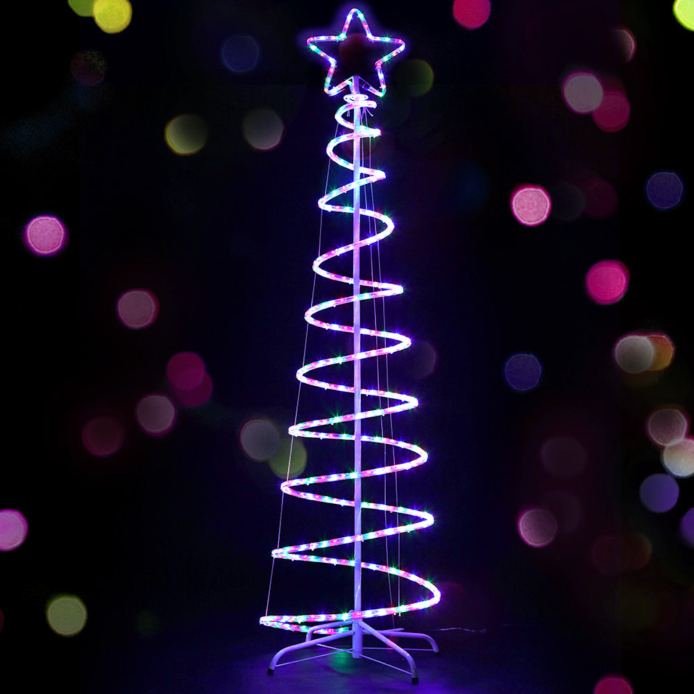 Jingle Jollys 1.88M LED Christmas Tree 288 Lights Multi-Coloured