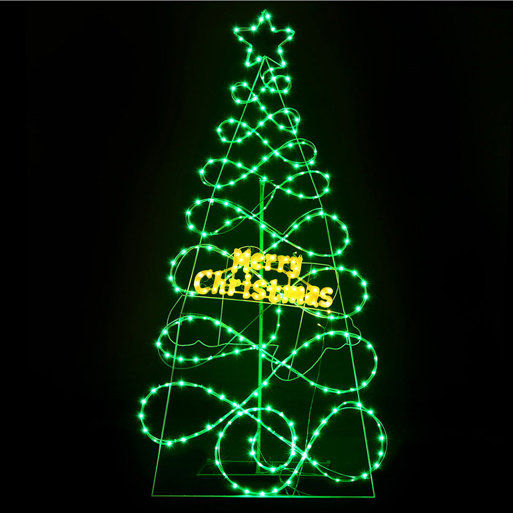 1.7m RGBW LED Christmas Tree, Steel Frame, 8 Modes | Jingle Jollys