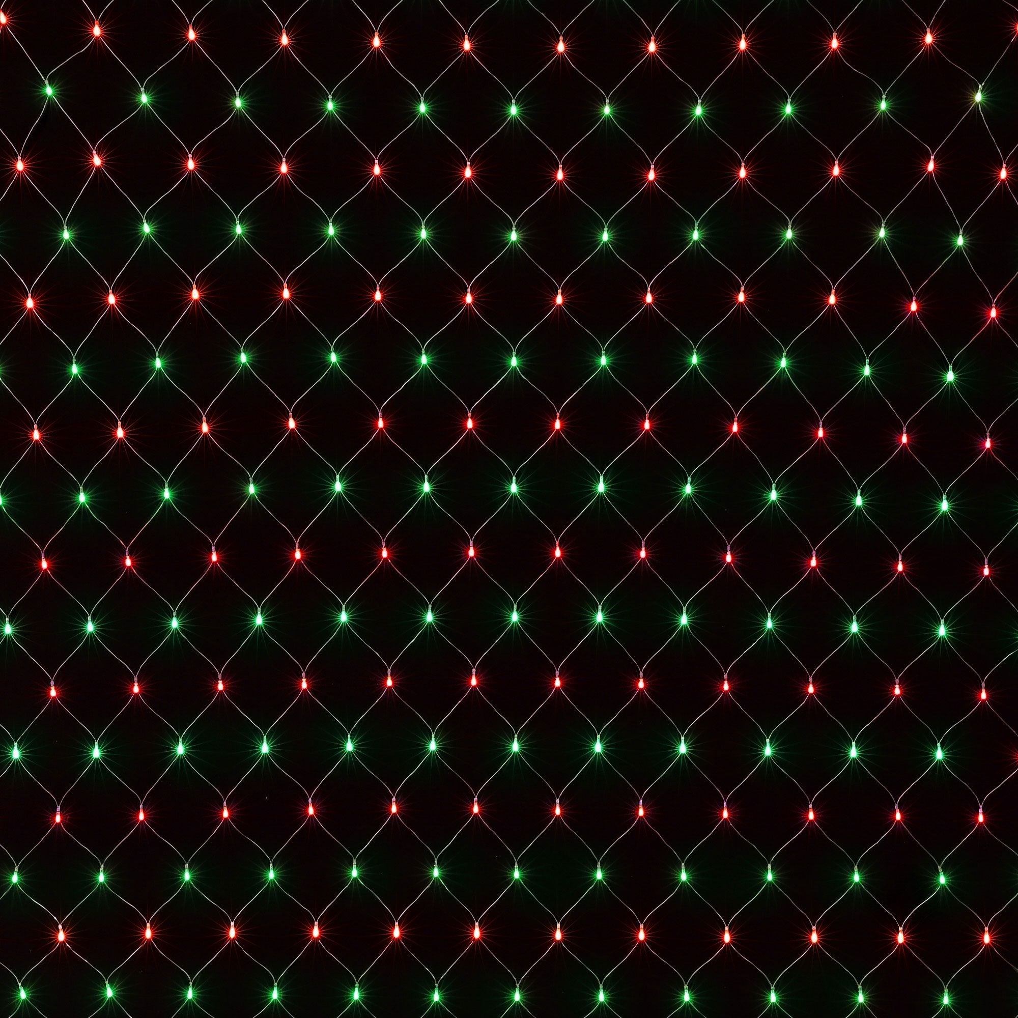 Jingle Jollys Christmas Lights 6x4m Christmas Net Lights 1000LED Red Green Festive Lighting