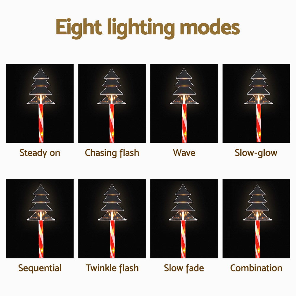 5 PCS Solar Path Lights, 8 Modes, 25 LEDs - Jingle Jollys