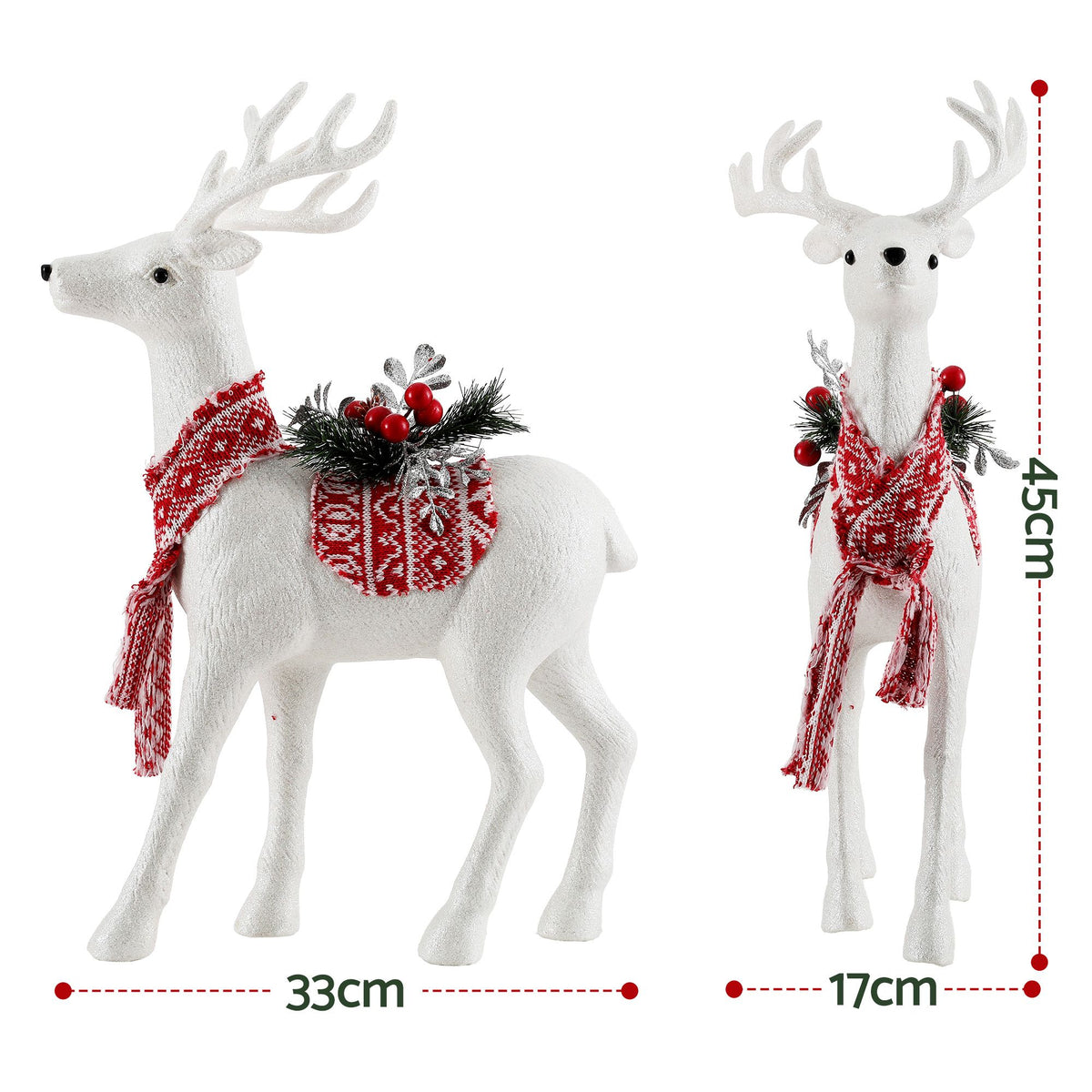 Jingle Jollys Christmas Reindeer Ornament 45cm Glitter Decoration