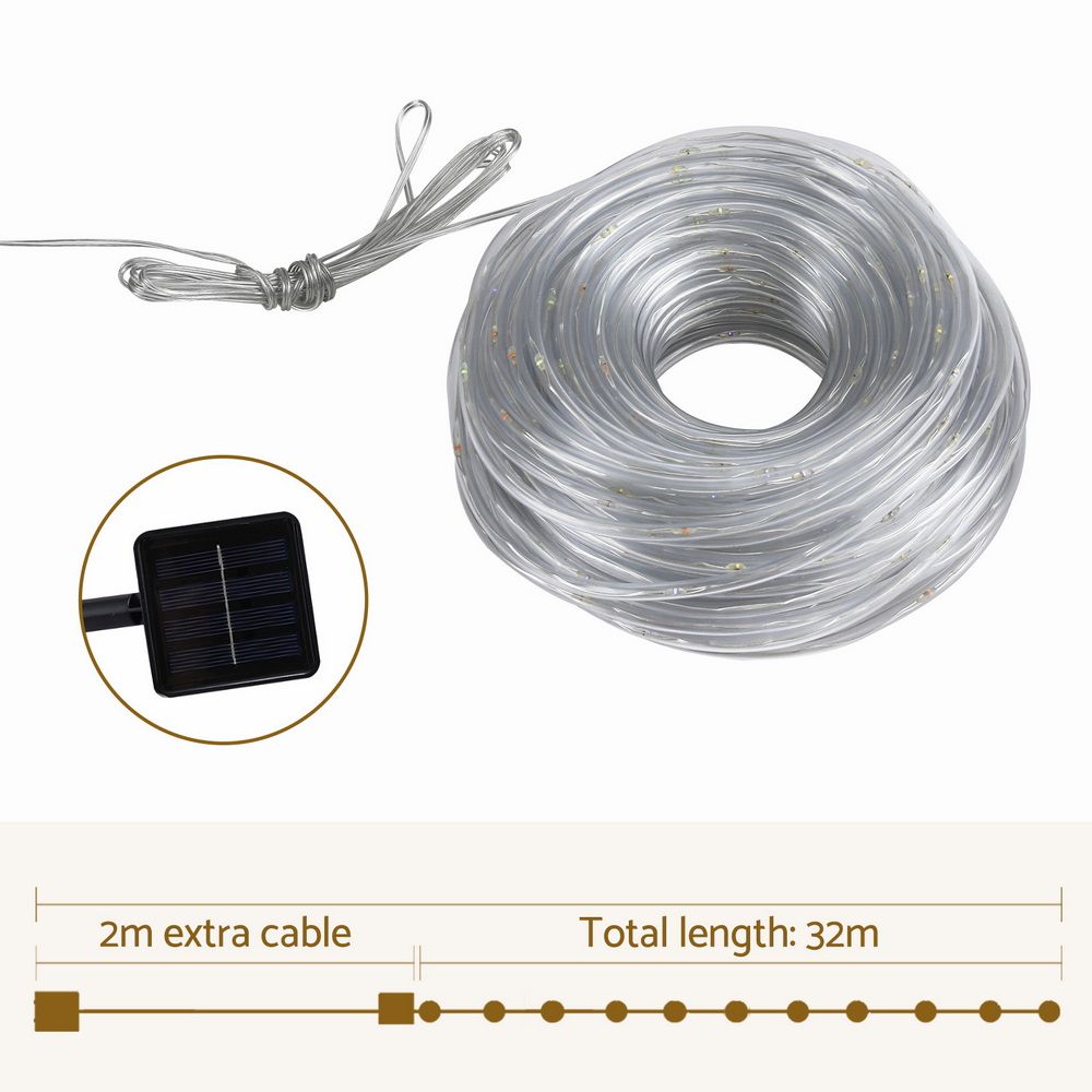 Jingle Jollys 30M Christmas Rope Lights 300 LED Colorful