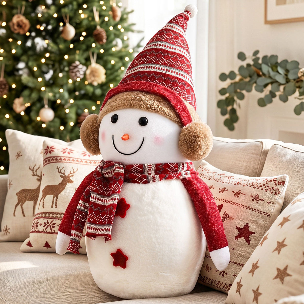 Jingle Jollys 60cm Christmas Snowman Decoration Tabletop Ornament