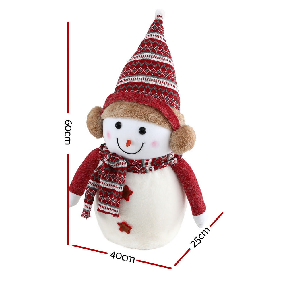 Jingle Jollys 60cm Christmas Snowman Ornaments Red White