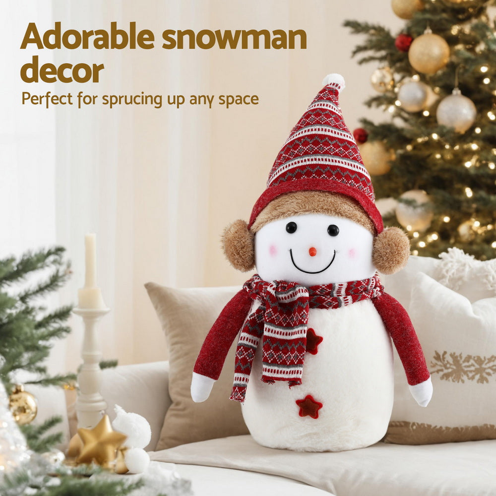 Jingle Jollys 60cm Christmas Snowman Ornaments Red White