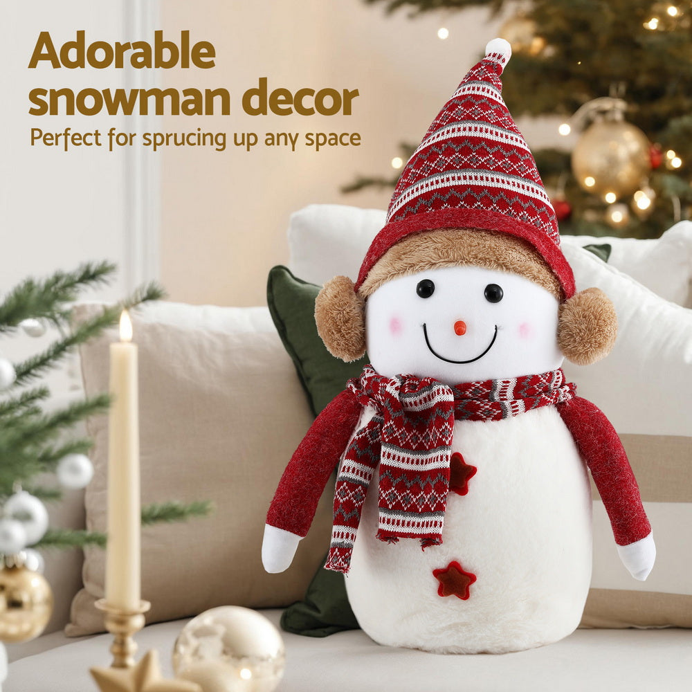 Jingle Jollys 45cm Christmas Snowman Ornaments Red White