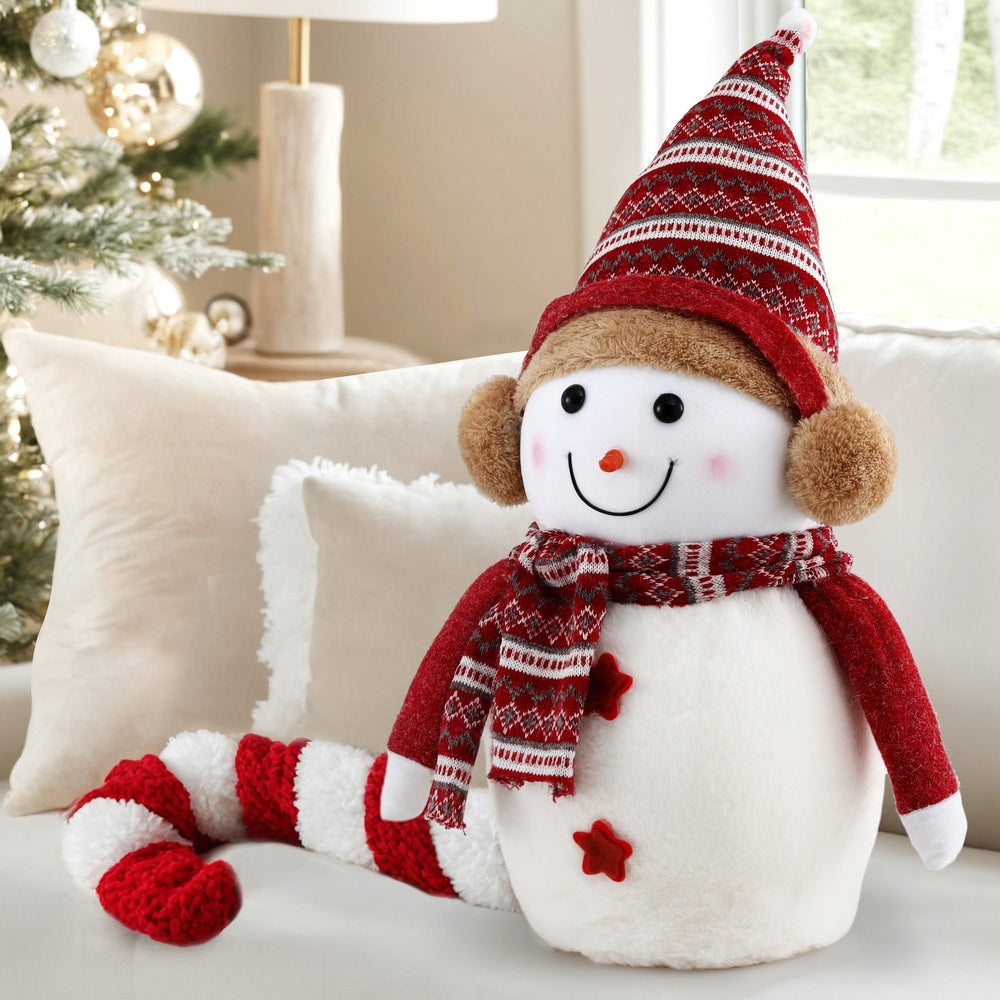 Jingle Jollys 45cm Christmas Snowman Ornaments Red White