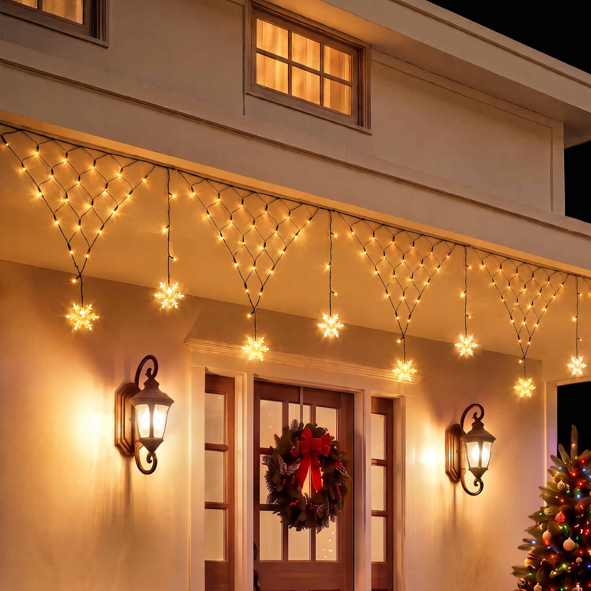 Jingle Jollys Christmas Lights Solar Fairy Lights Warm White Christmas Decorations 4m