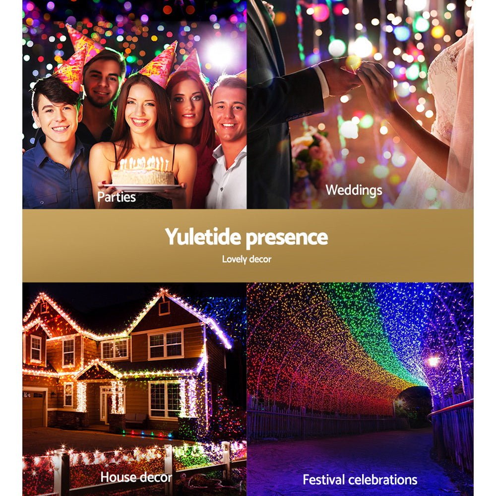 Jingle Jollys 100M Fairy String Lights 500 LED Multi-Coloured