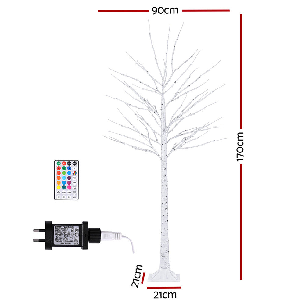 1.7m RGB LED 3D Twigs Christmas Tree, 7 Modes, Jingle Jollys