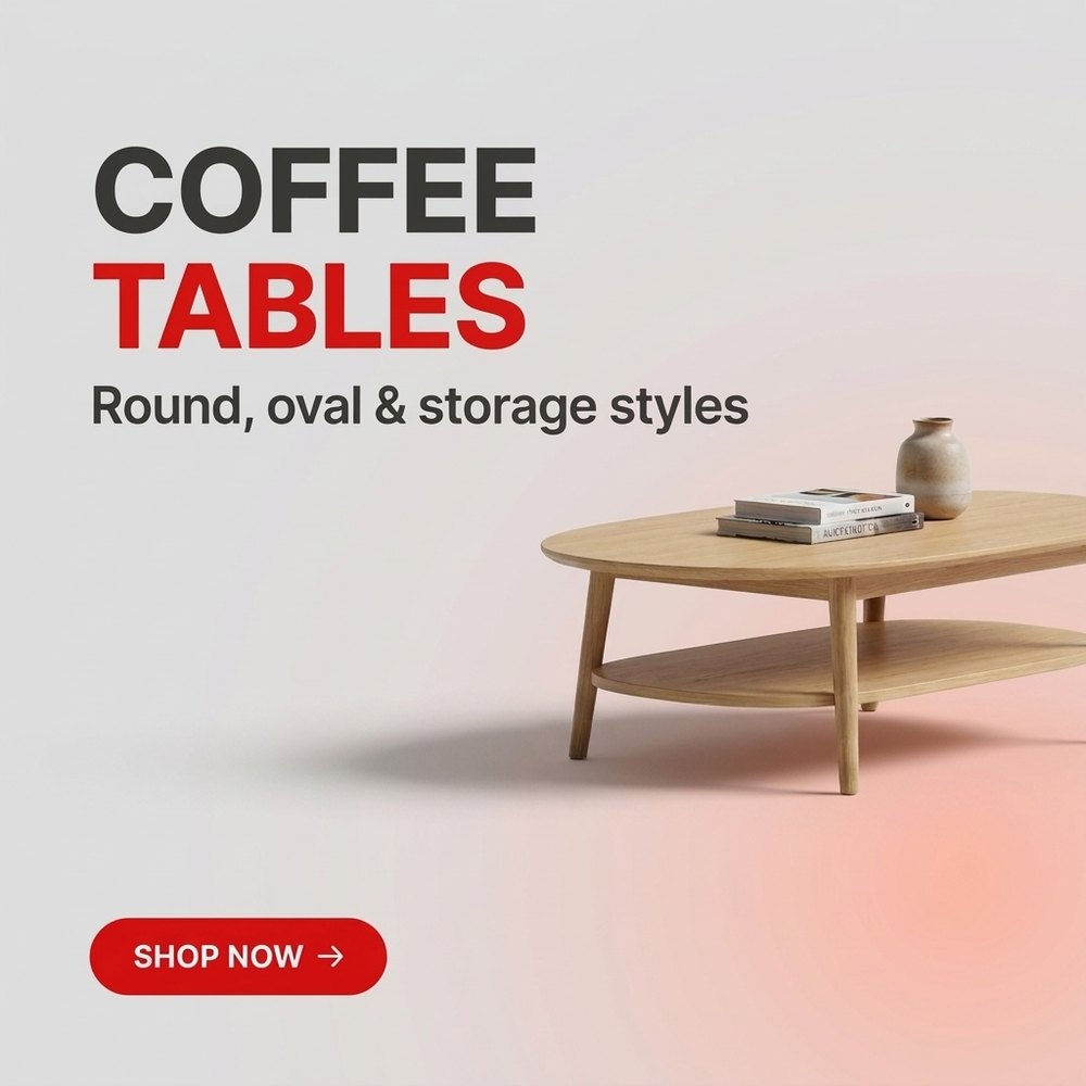 Coffee tables: round, oval and storage styles. Shop now.