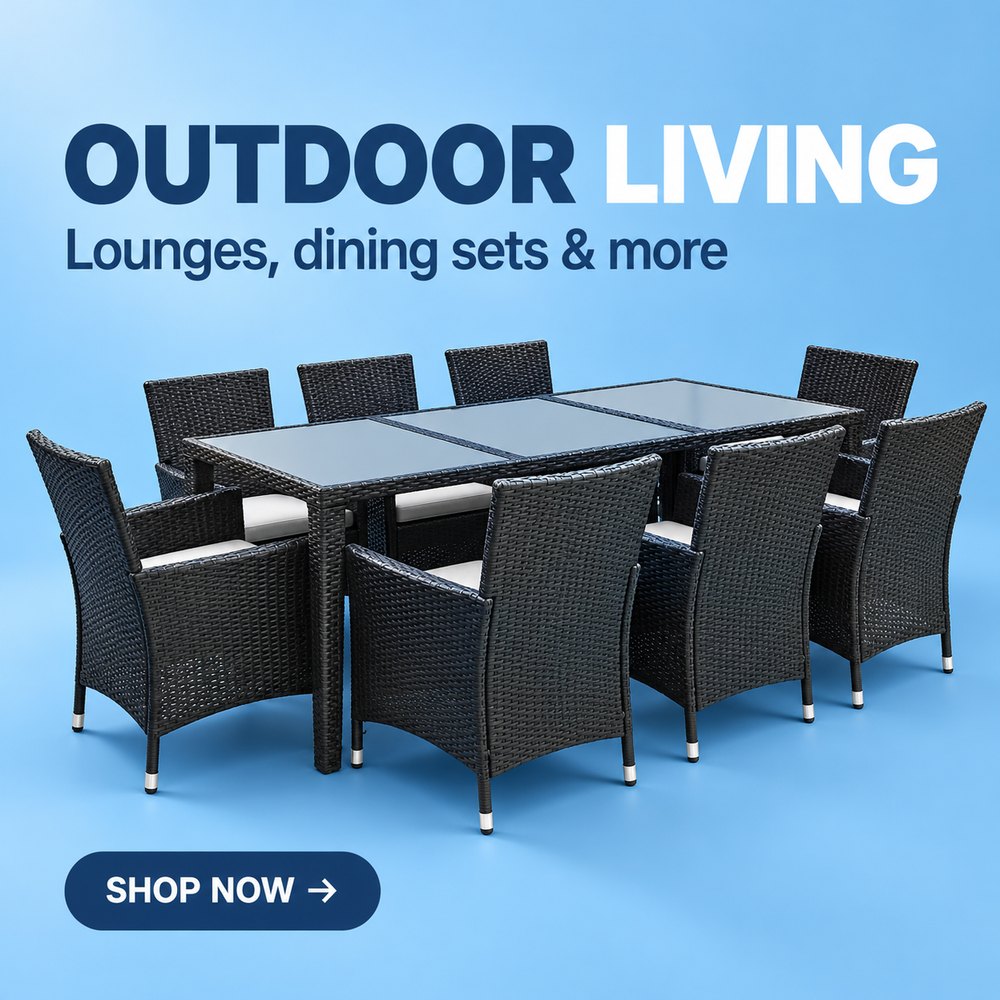 Outdoor living: lounges, dining sets and more. Shop now